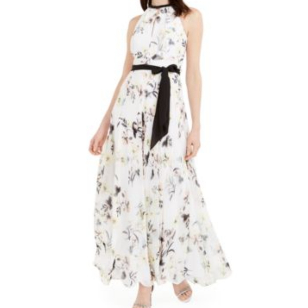 Calvin Klein flowing chiffon dress